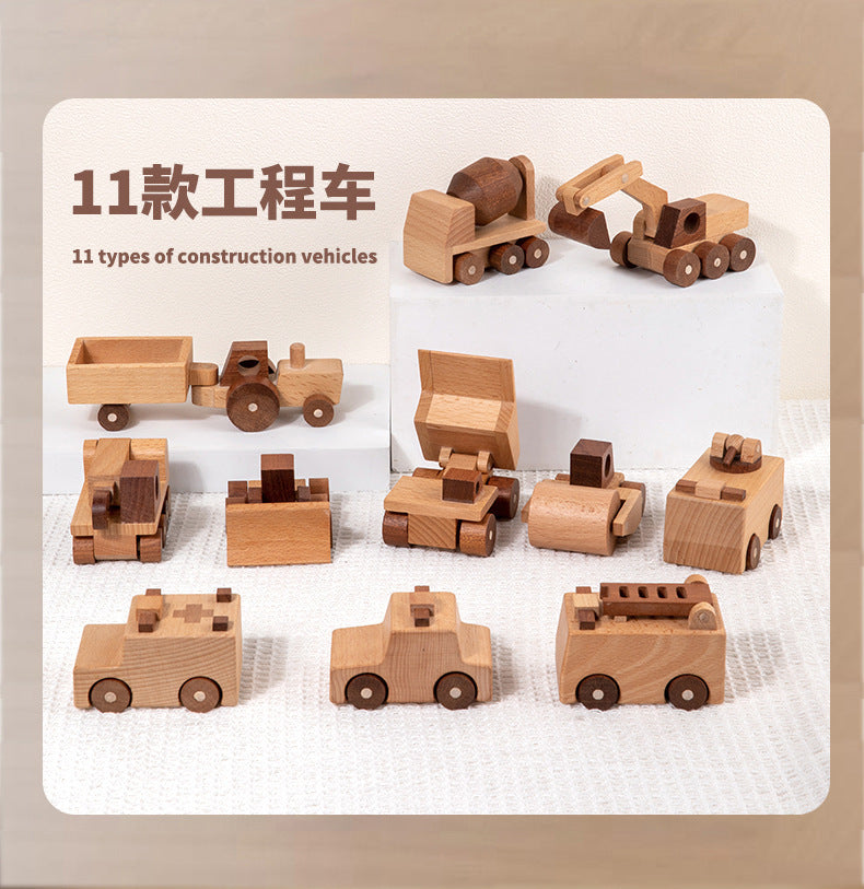 Kinmilo wooden toy vehicles – DIY screwdriver assembly and vehicle styles
