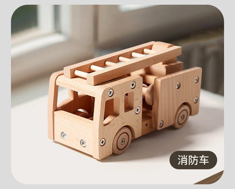 Kinmilo wooden toy vehicles – DIY screwdriver assembly and vehicle styles