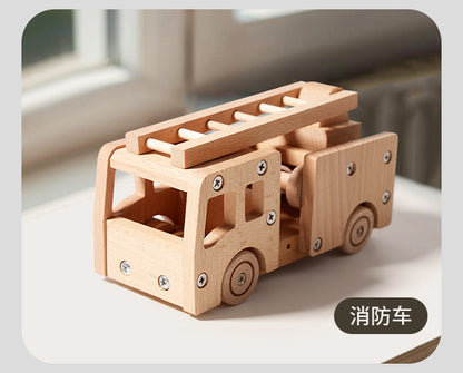 Kinmilo wooden toy vehicles – DIY screwdriver assembly and vehicle styles
