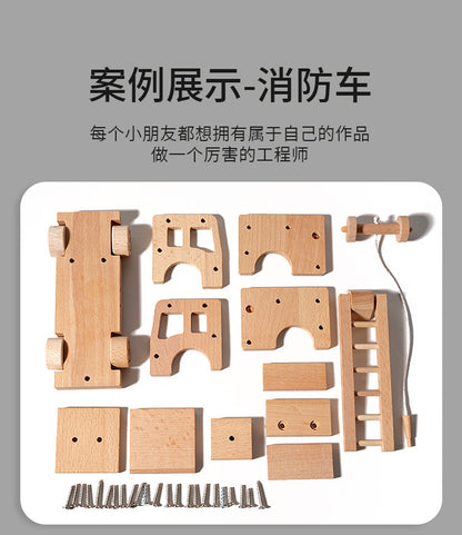 Kinmilo wooden toy vehicles – DIY screwdriver assembly and vehicle styles