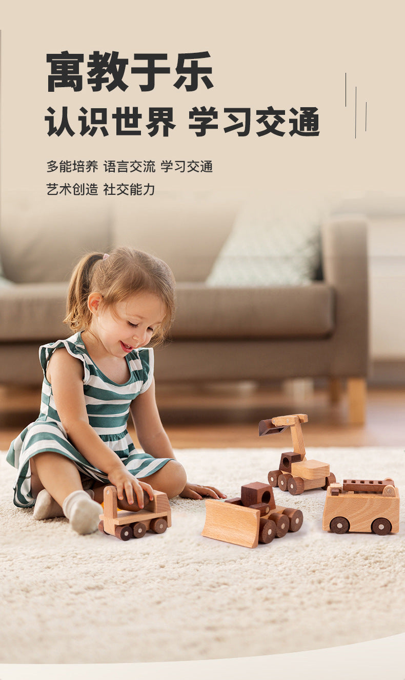 Kinmilo wooden toy vehicles – DIY screwdriver assembly and vehicle styles