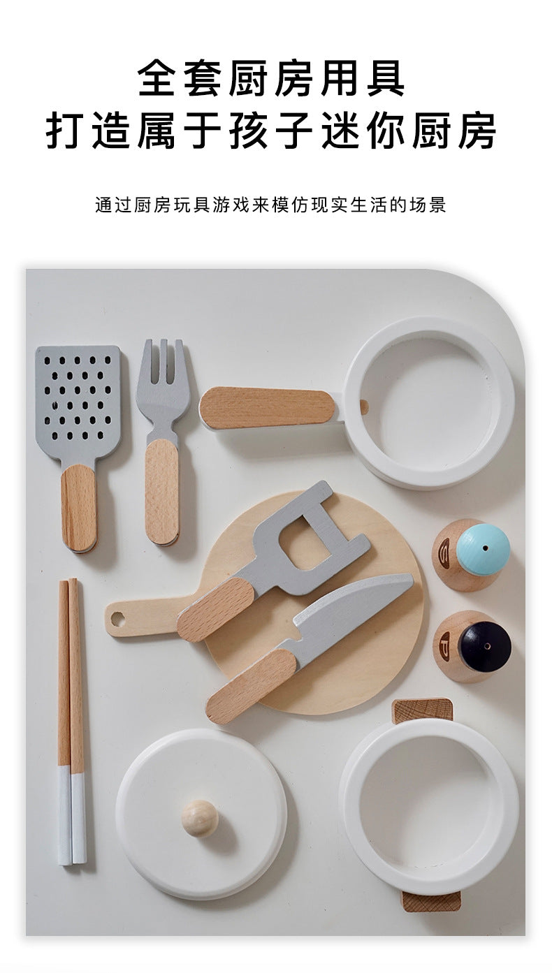 Kinmilo wooden pretend food grocery market play set with selected crate themes and wooden food pieces photo 143