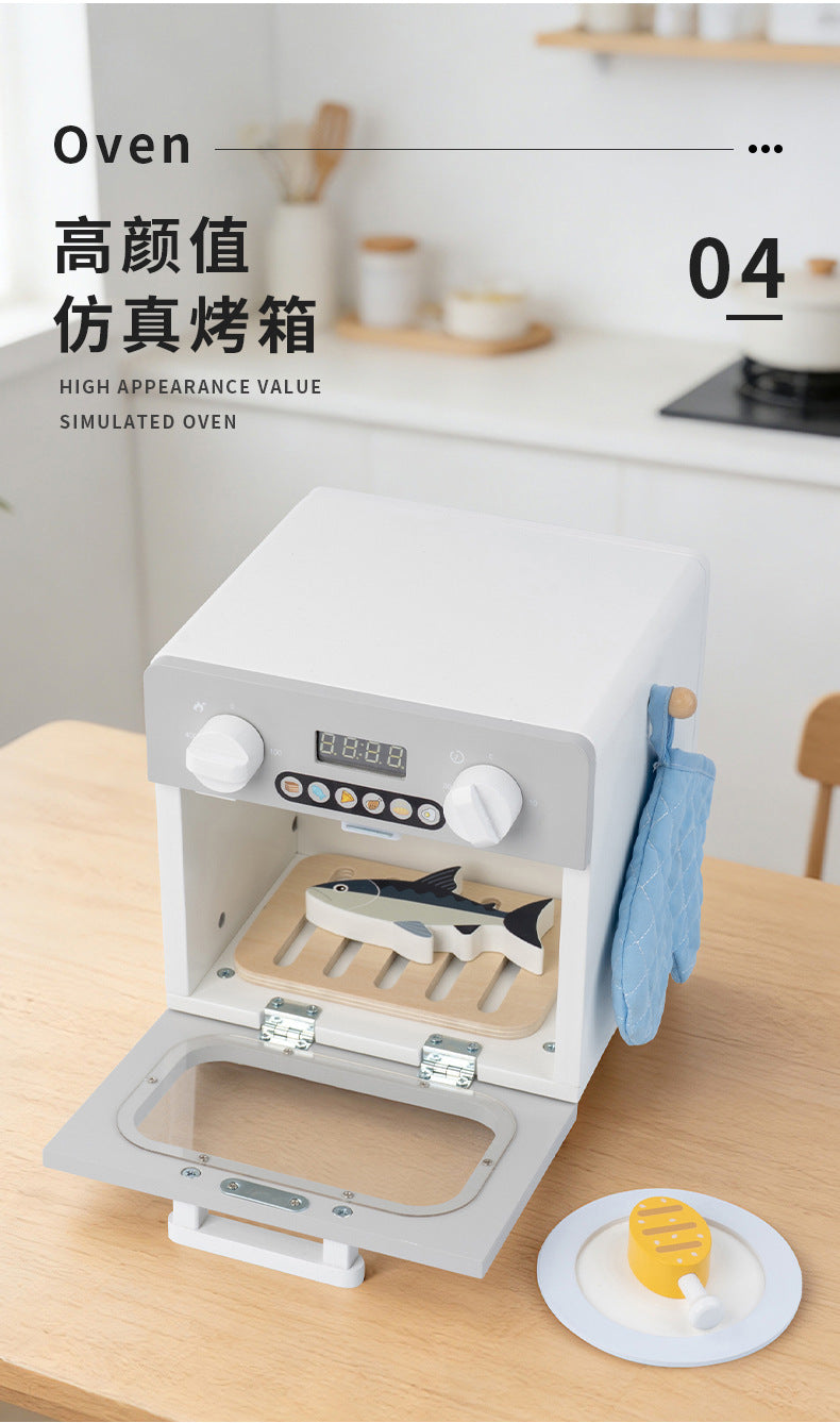 Kinmilo wooden pretend appliance, kitchen and home role play accessory detail 19