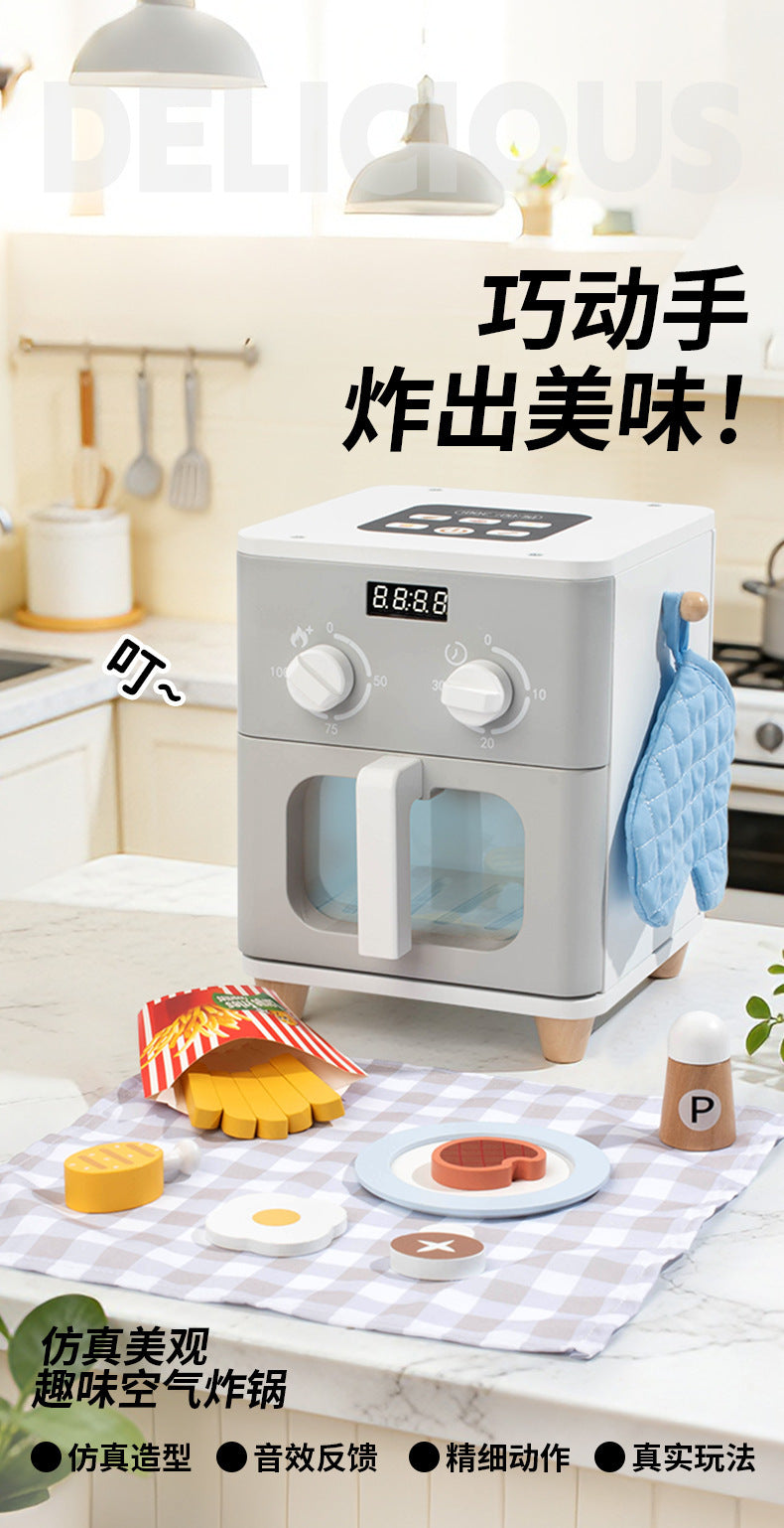Kinmilo wooden pretend appliance, kitchen and home role play accessory detail 22