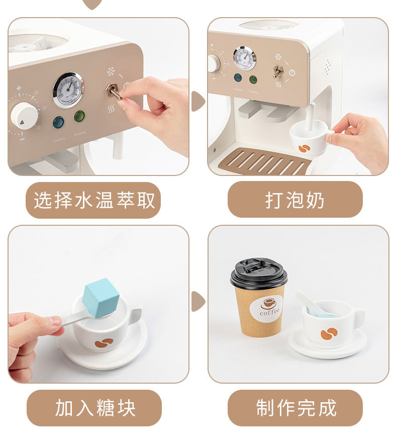 Kinmilo wooden pretend appliance, kitchen and home role play accessory detail 24