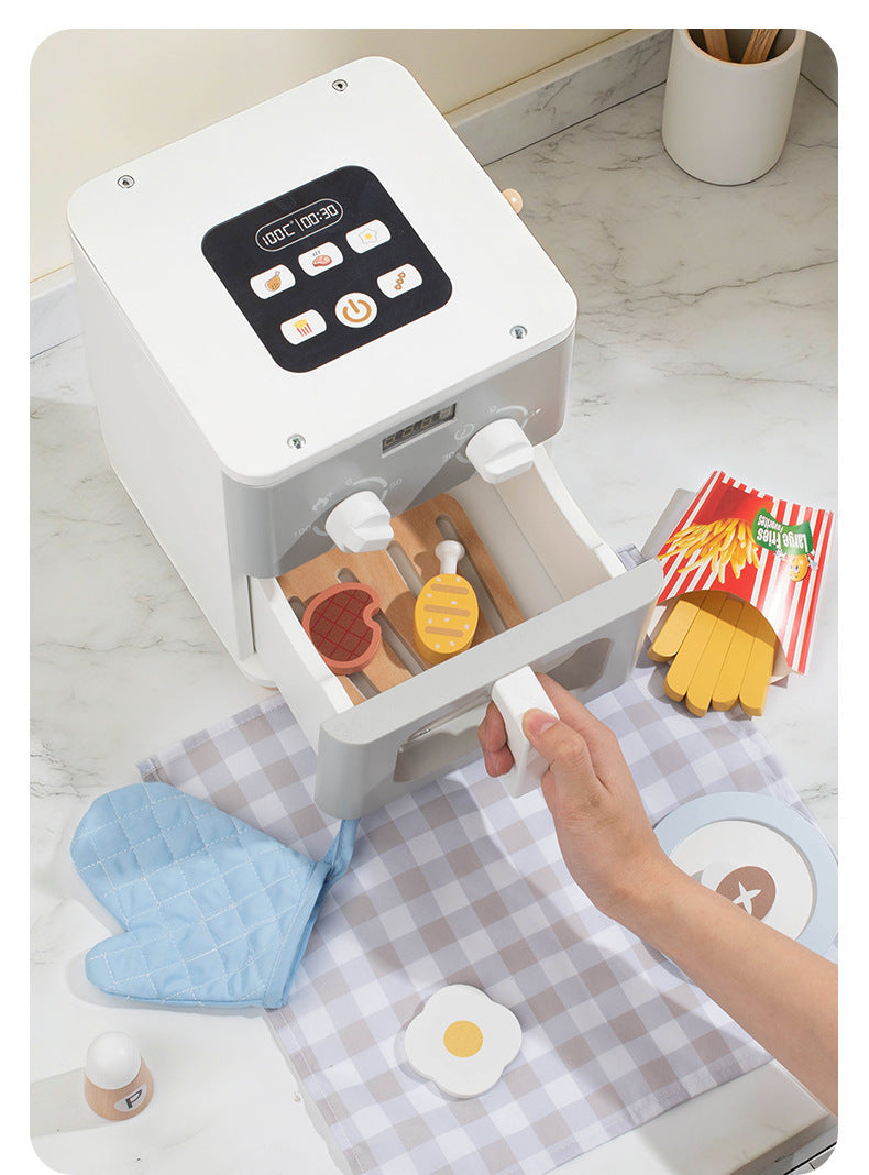 Kinmilo wooden pretend appliance, kitchen and home role play accessory detail 27