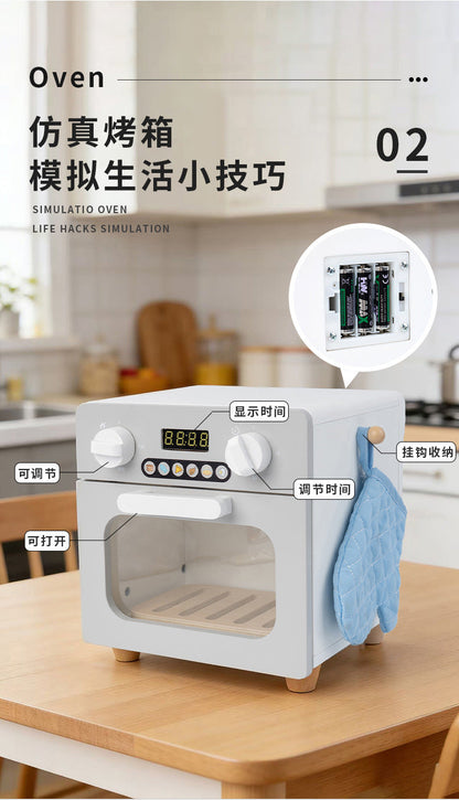 Kinmilo wooden pretend appliance, kitchen and home role play accessory detail 28
