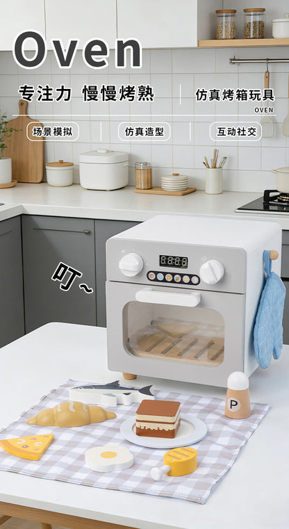 Kinmilo wooden pretended kitchen appliances variants, recipe and fine motor play activity image 31