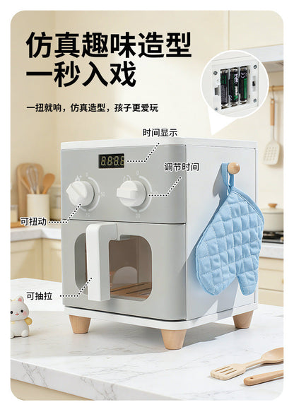 Kinmilo wooden pretended kitchen appliances variants, recipe and fine motor play activity image 39