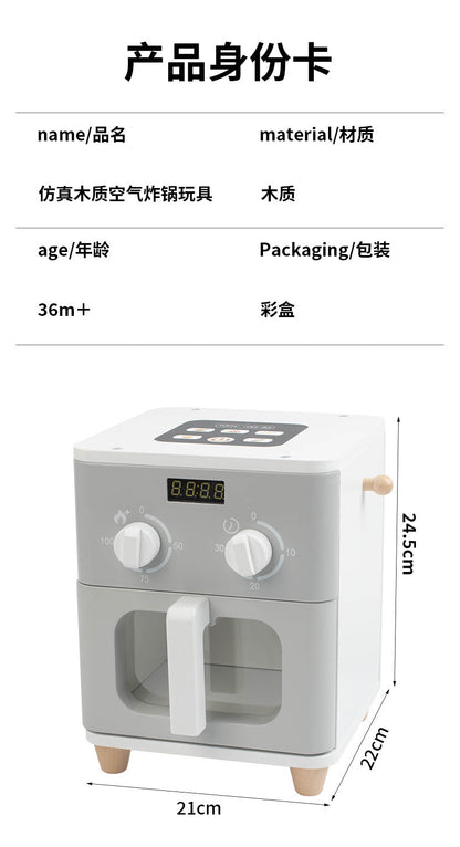 Kinmilo wooden pretended kitchen appliances variants, recipe and fine motor play activity image 43