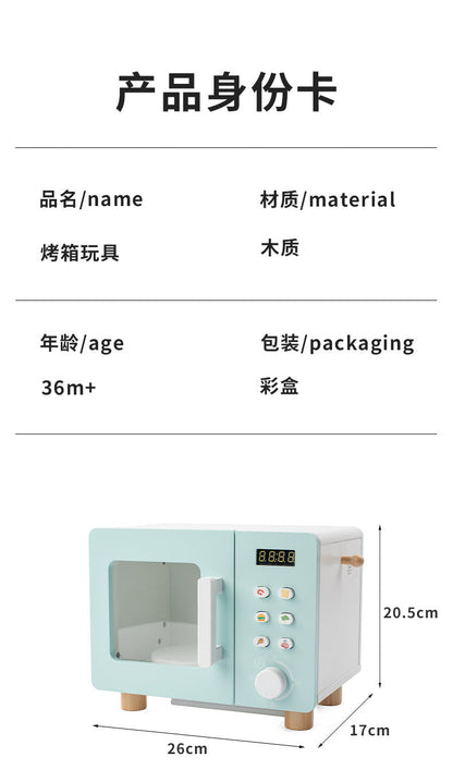 Kinmilo Montessori wooden pretend kitchen home appliances set – detail photograph 70