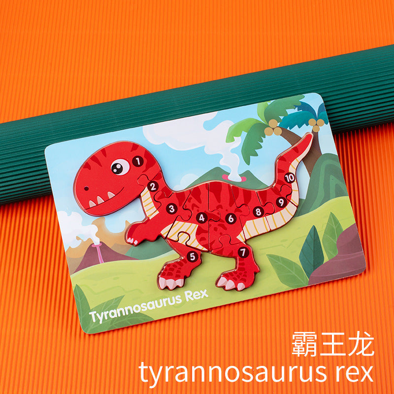 Kinmilo wooden numbered dinosaur jigsaw puzzle, 8 designs and detailed photo 8