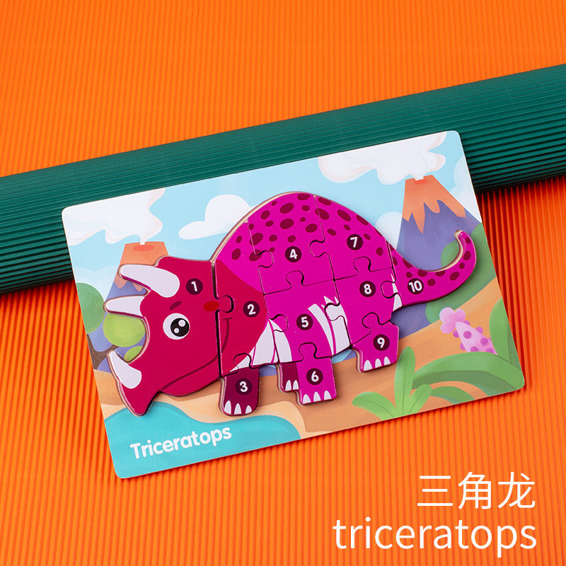 Kinmilo wooden numbered dinosaur jigsaw puzzle, 8 designs and detailed photo 10