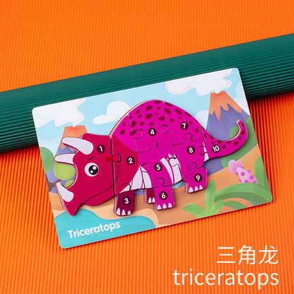 Kinmilo wooden numbered dinosaur jigsaw puzzle, 8 designs and detailed photo 10