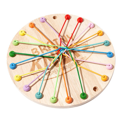 Kinmilo round wooden rope untangling and magnetic chess learning board, photo 7