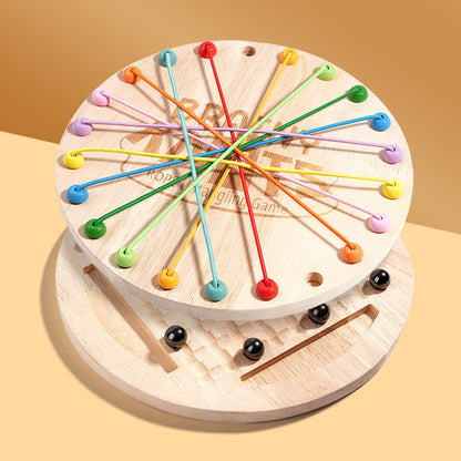 Kinmilo round wooden rope untangling and magnetic chess learning board, photo 10