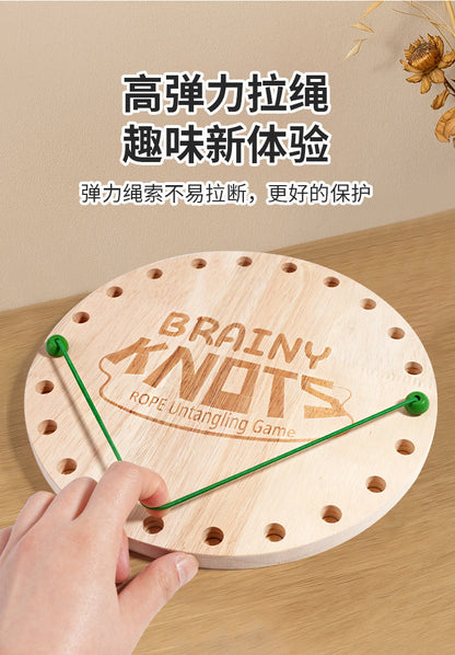 Kinmilo wooden rope untangling and magnetic logic board, fine-motor parent guided play detail 15