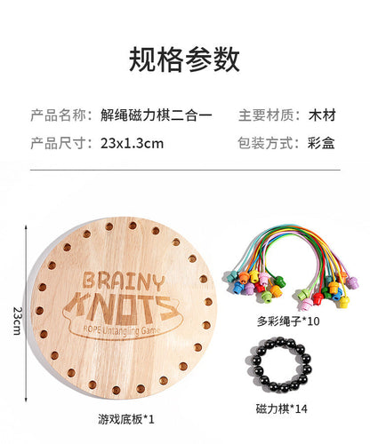 Kinmilo wooden rope untangling and magnetic logic board, fine-motor parent guided play detail 19