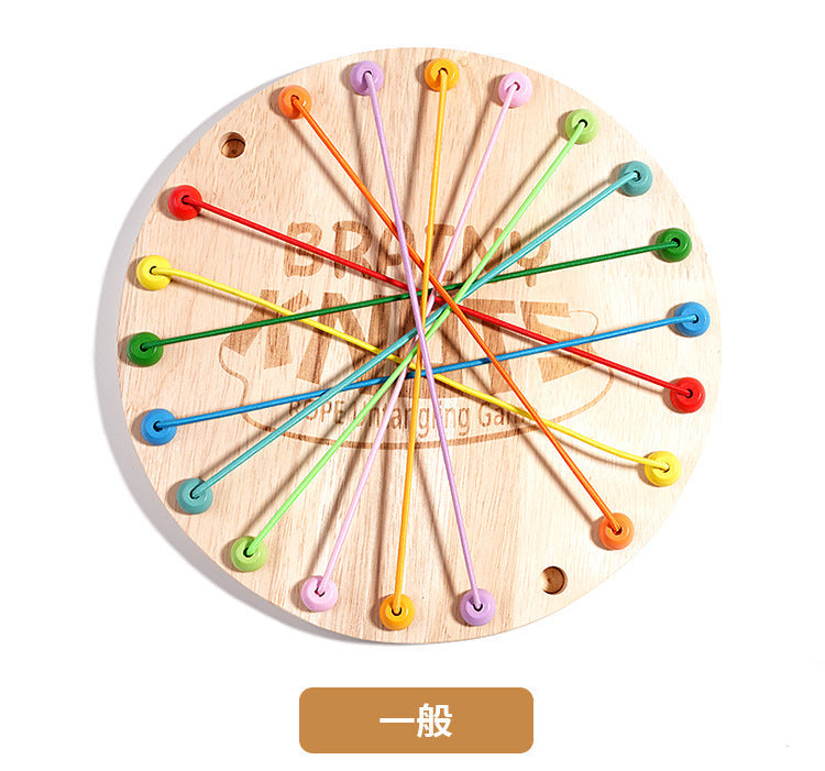 Kinmilo wooden rope untangling and magnetic logic board, fine-motor parent guided play detail 21