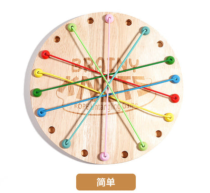 Kinmilo wooden rope untangling and magnetic logic board, fine-motor parent guided play detail 22