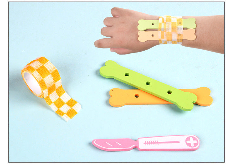 Kinmilo wooden doctor and dentist role-play toy medical instruments: detail 19