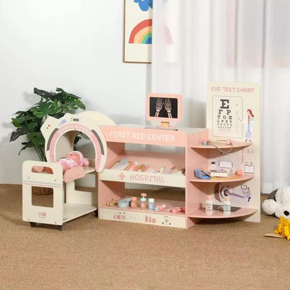 Kinmilo wooden pretend doctor clinic hospital role play – product gallery view 22
