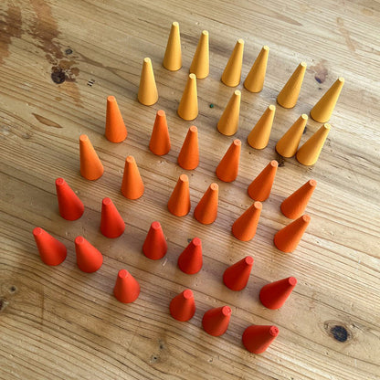 Kinmilo Autumn colored maple trees 36 wooden pieces