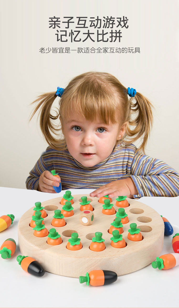 Wooden memory peg board two design themes