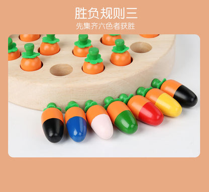Red mushroom pegs for wooden memory chess game