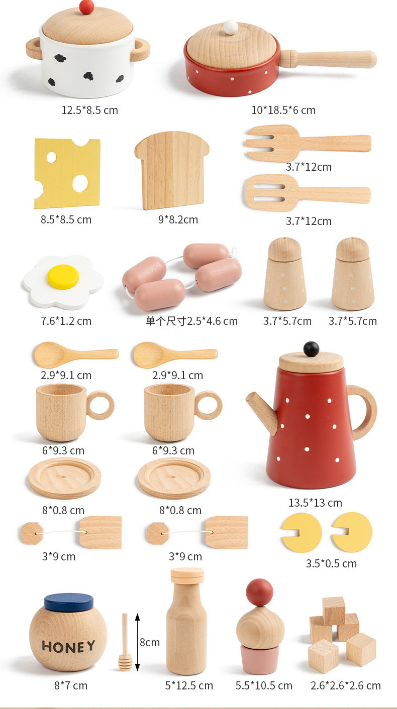 Kinmilo Verified dimensions for individual parts of wooden kitchen play set