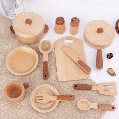 Kinmilo natural wooden play kitchen, photo 11