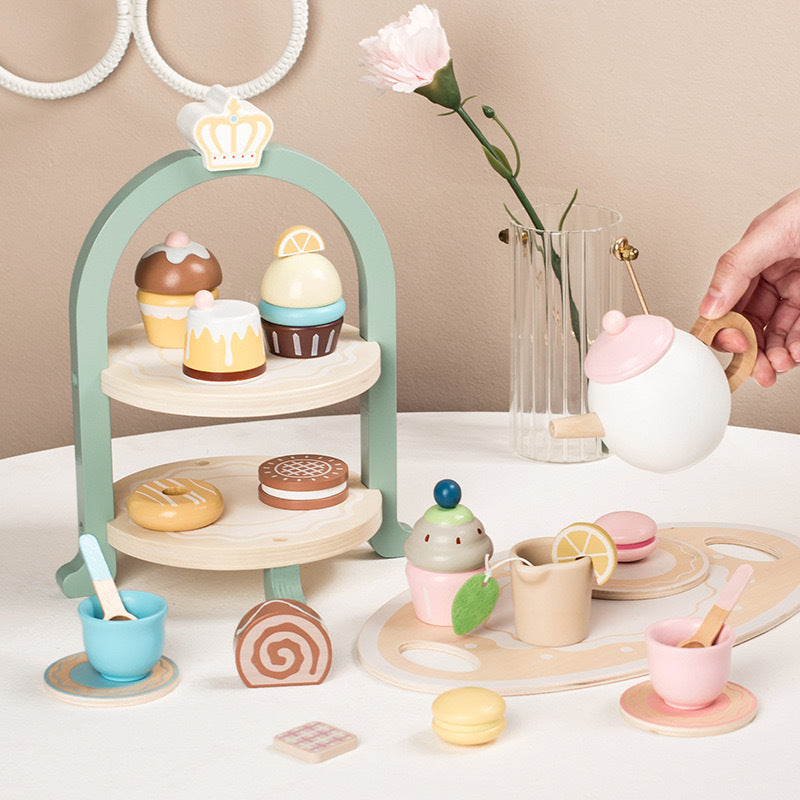 Kinmilo pastel wooden tea party cafe and bakery play style 57