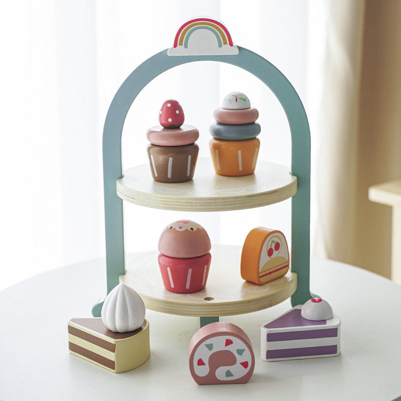 Kinmilo wooden tea party bakery and cafe playsets - style 69