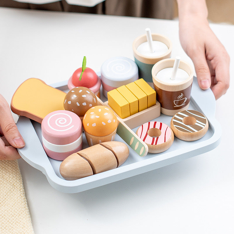 Kinmilo wooden tea party bakery and cafe playsets - style 75