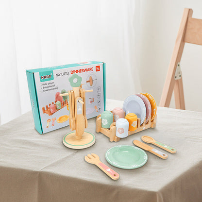 Kinmilo wooden afternoon tea bakery cafe sets detail 78