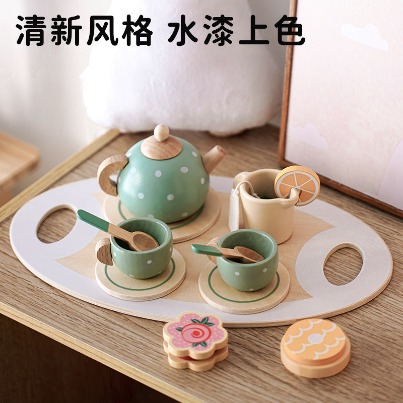 Kinmilo wooden afternoon tea bakery cafe sets detail 79