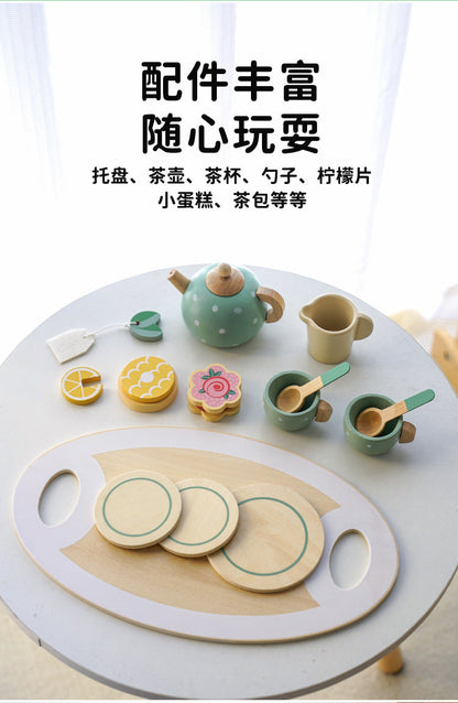 Kinmilo wooden afternoon tea bakery cafe sets detail 81