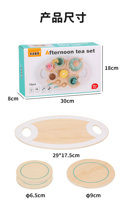 Kinmilo wooden afternoon tea bakery cafe sets detail 85