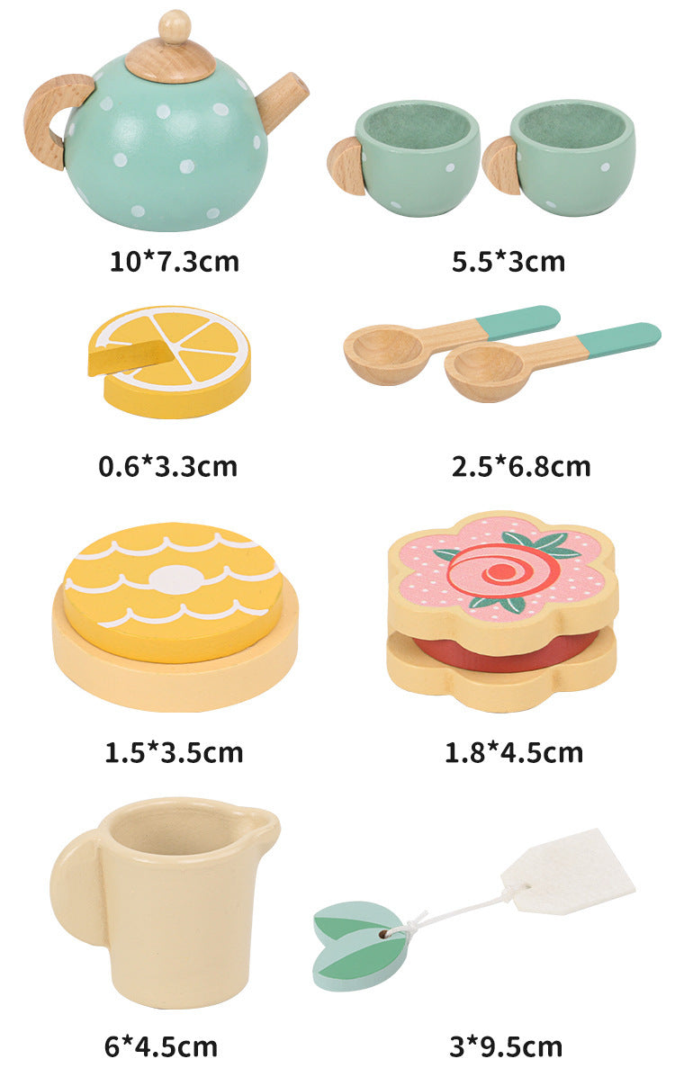 Kinmilo wooden afternoon tea bakery cafe sets detail 87