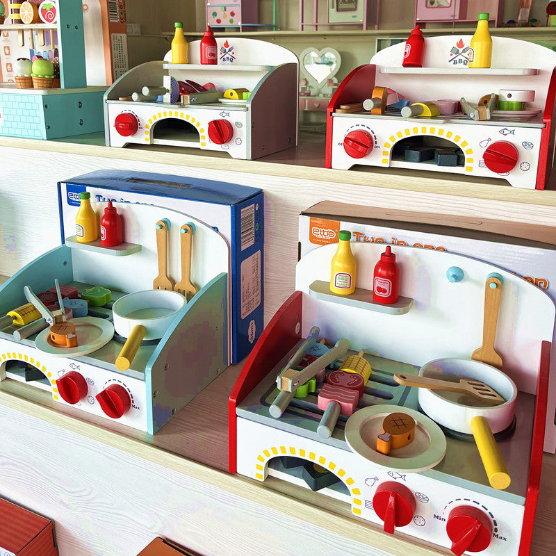 Kinmilo tabletop BBQ pretend play grill and food photo 100