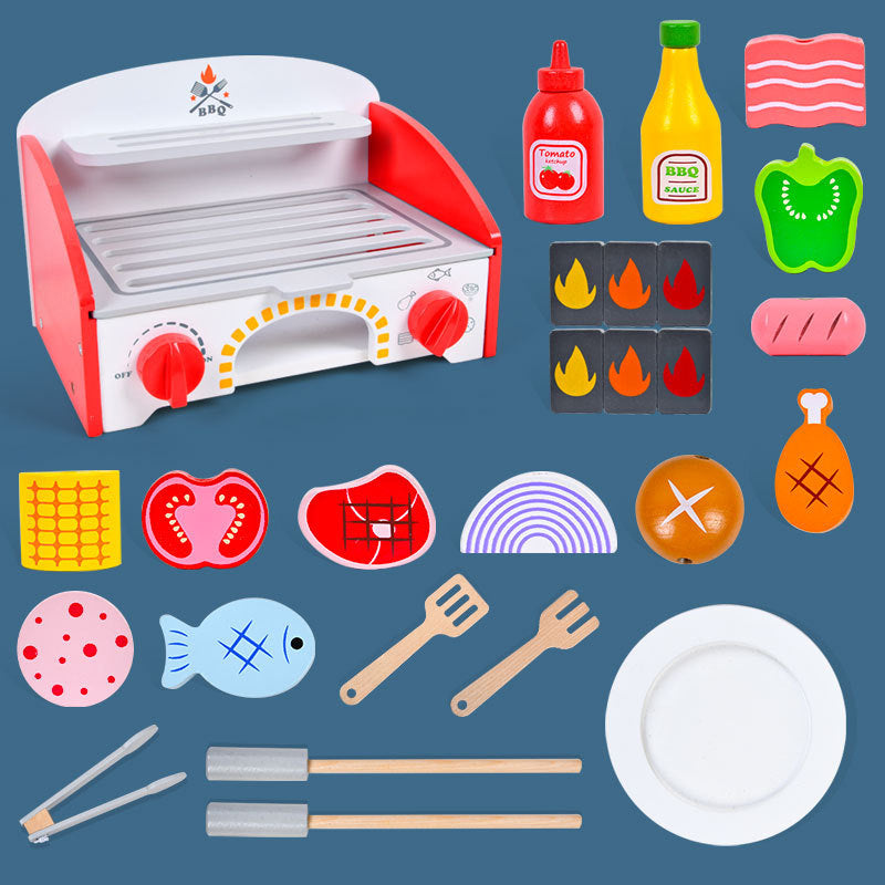 Kinmilo tabletop BBQ pretend play grill and food photo 99
