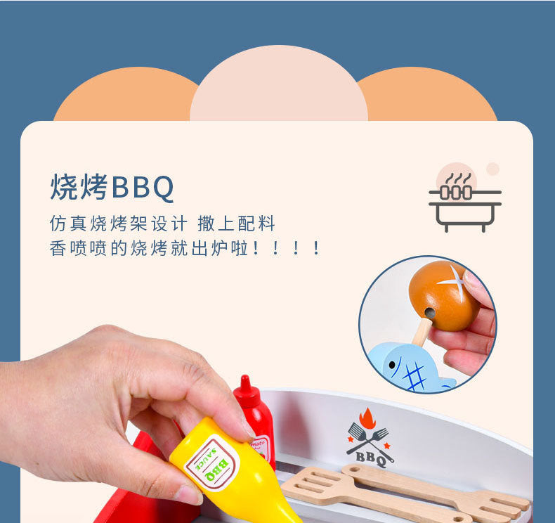 Kinmilo wooden DIY barbecue skewer food matching kit components and instructions, photo 120