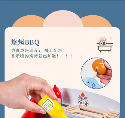Kinmilo wooden DIY barbecue skewer food matching kit components and instructions, photo 120