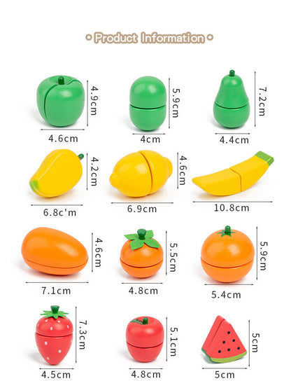 Kinmilo tactile wood fruit matching cutting vegetable toy set photo 45