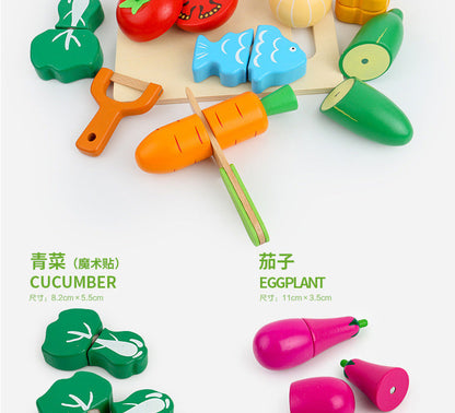 Kinmilo wooden fruit and vegetable cutting activity pictures 57