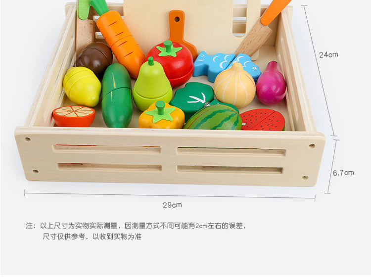 Kinmilo wooden fruit and vegetable cutting activity pictures 59
