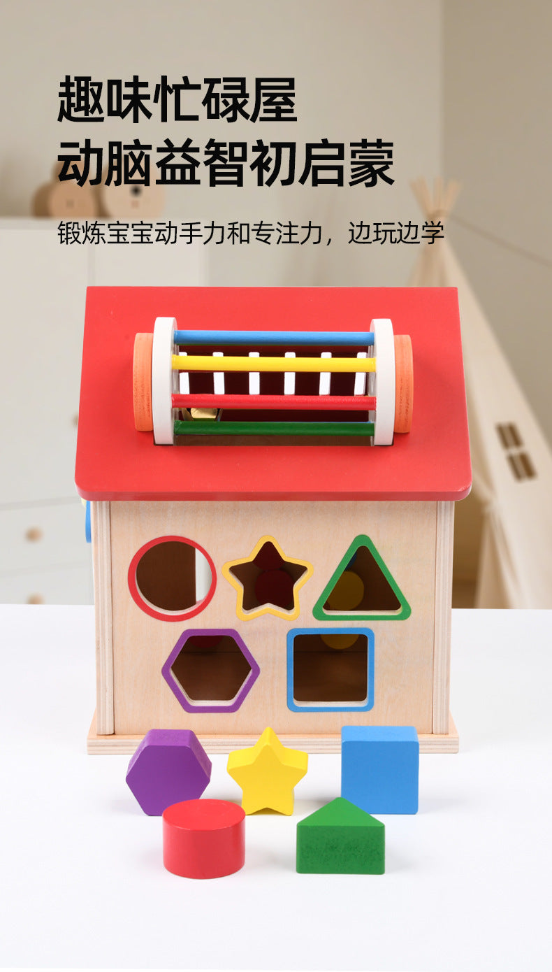 Wooden Montessori busy house or learning bus details and dimensions photo 37