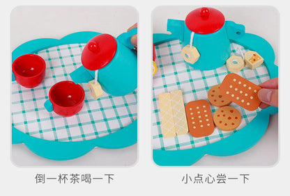 Kinmilo wooden afternoon tea role play photo and teaching example 19