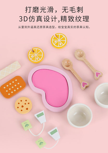 Kinmilo wooden afternoon tea role play photo and teaching example 25