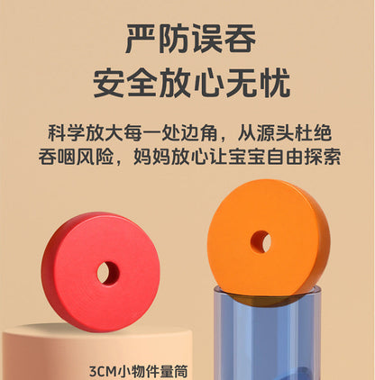 Four fruit Montessori threading stacking toy sizes and details photo 42